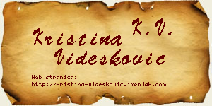 Kristina Videsković vizit kartica